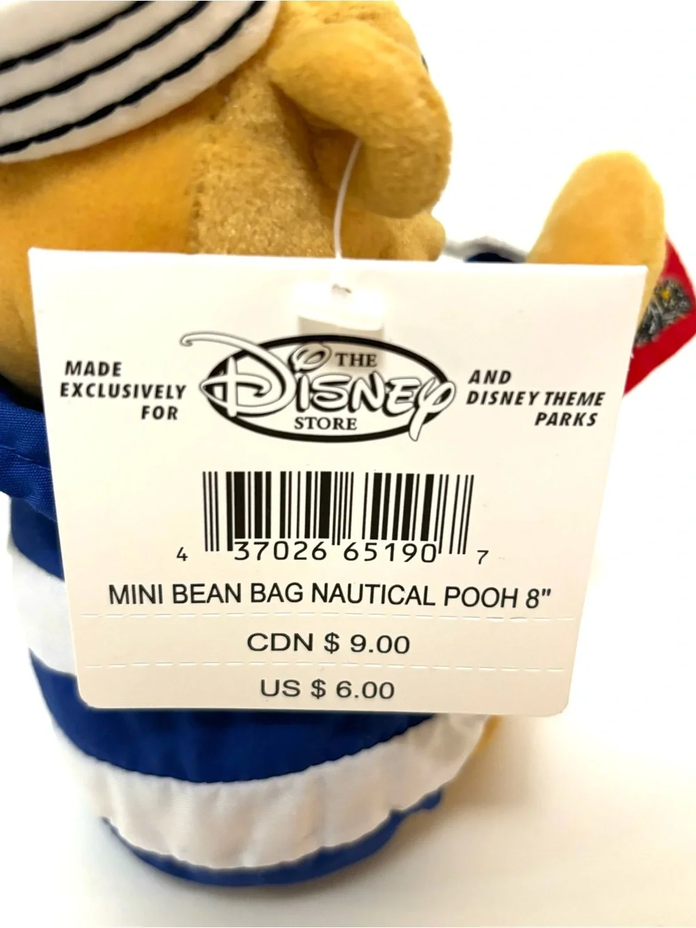 Vintage Disney Winnie the Pooh Mini Bean Bag Plush 8” Bundle